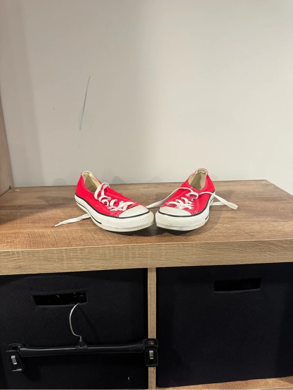 Converse Red Low-Top Canvas Sneakers